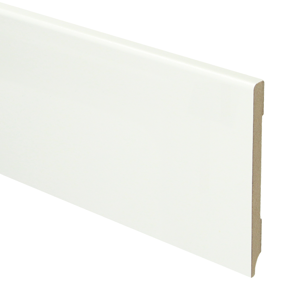 980 MDF Moderne plint 120x9 voorgelakt RAL 9016
