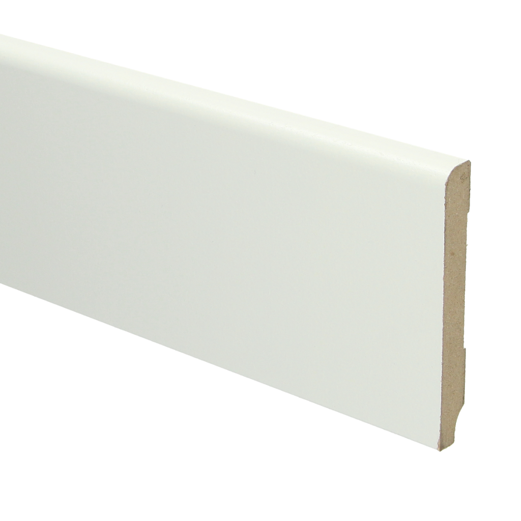 010 MDF Koloniale plint 90x12 wit voorgelakt RAL 9010