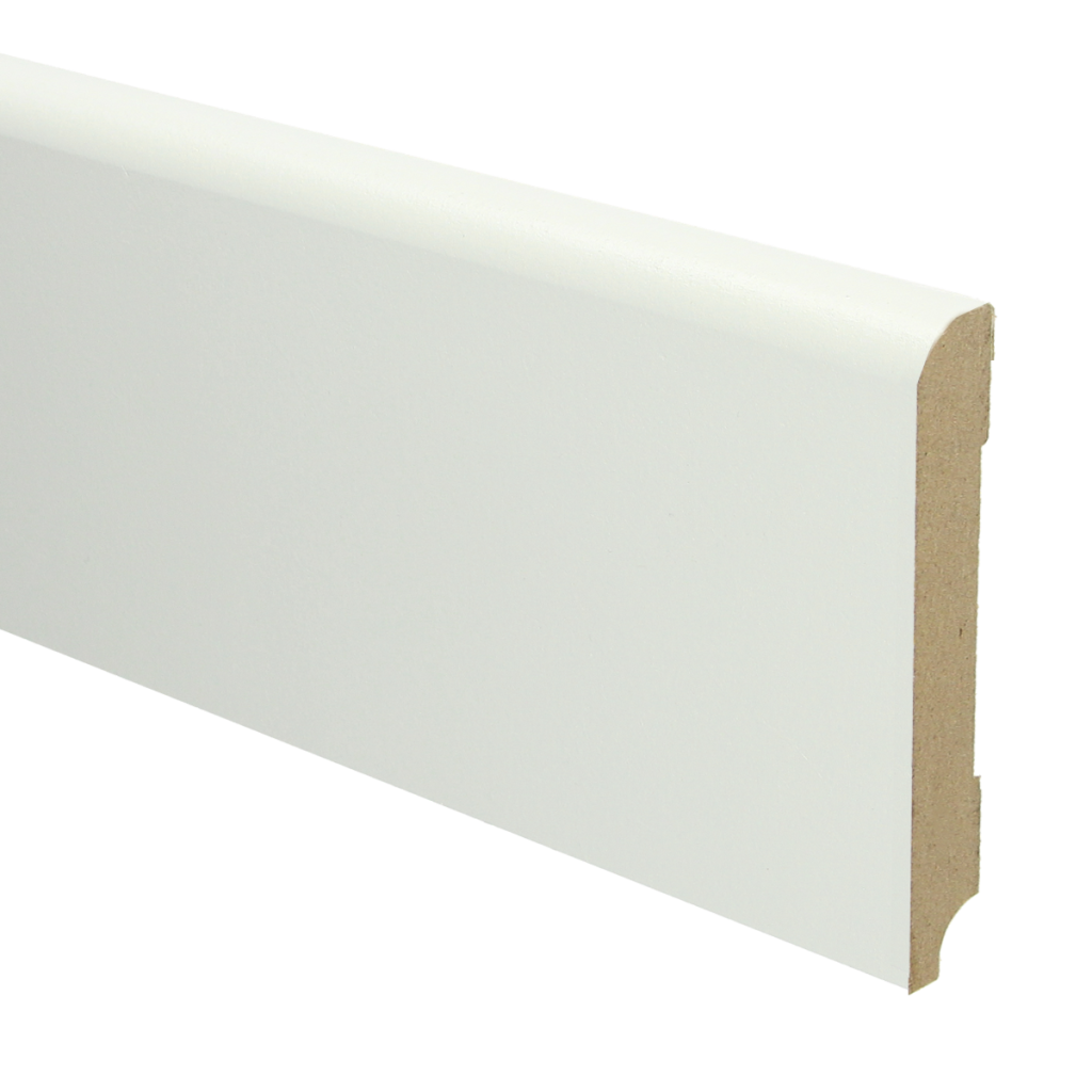 014 MDF Koloniale plint 120x18 wit voorgelakt RAL 9010