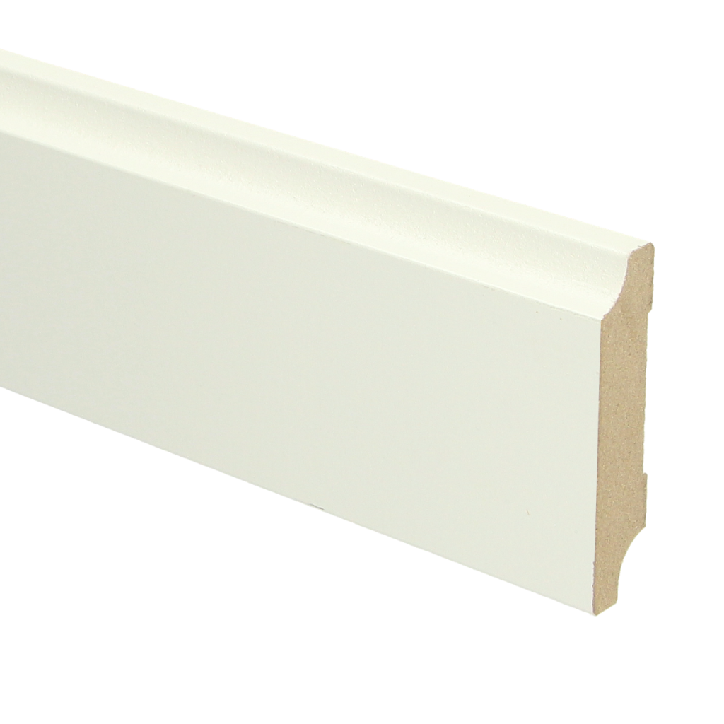 020 MDF Retro plint 70x15 wit voorgelakt RAL 9010