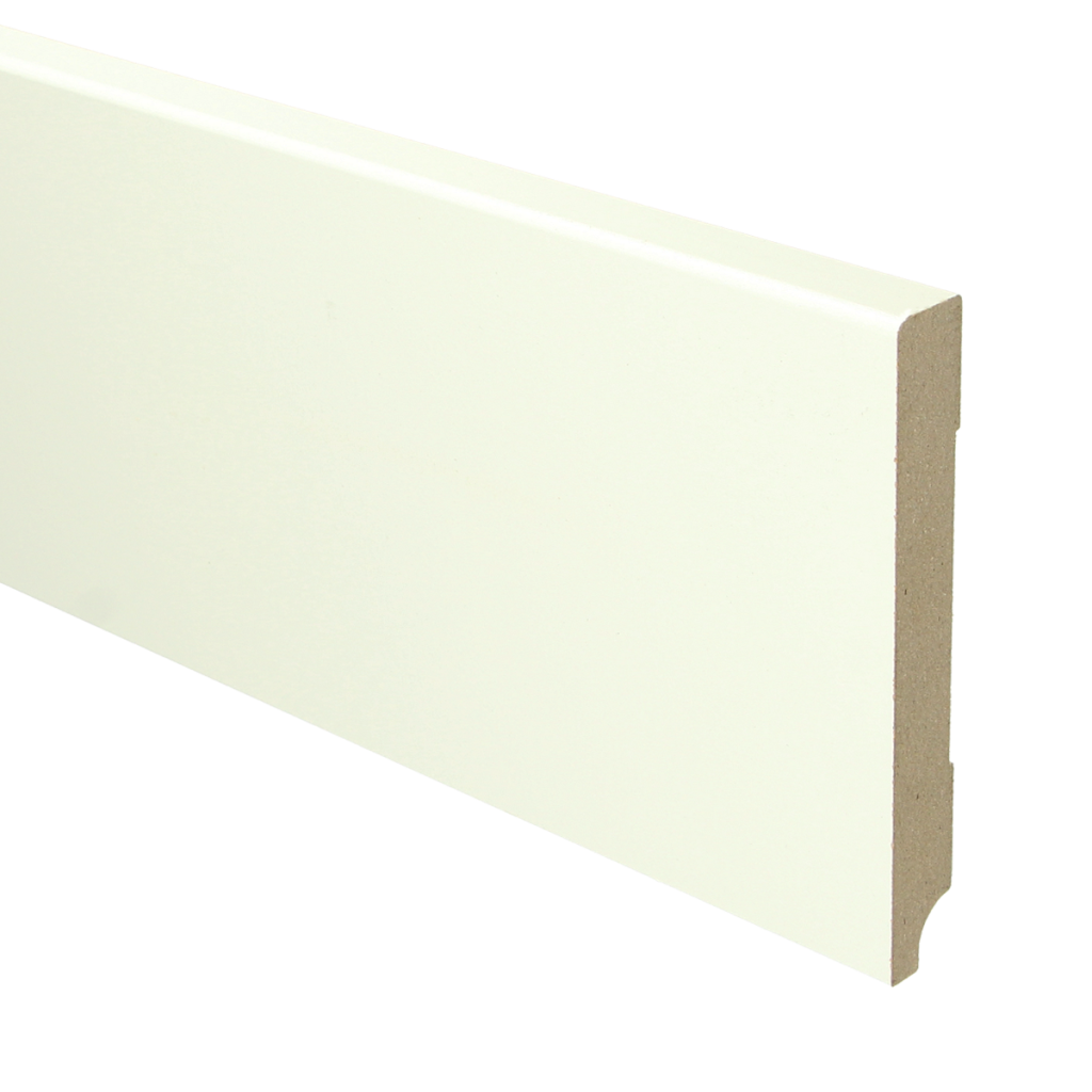033 MDF Moderne plint 120x15 wit voorgelakt RAL 9010