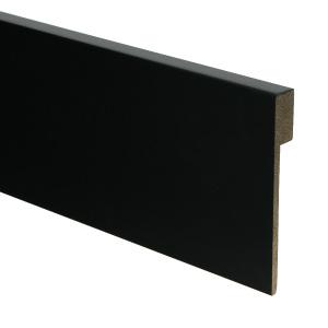 16544 MDF renovatieplint modern 120x18 voorgelakt RAL9005