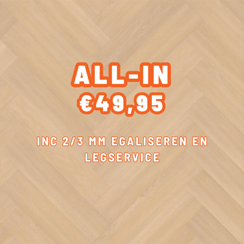 FC Naturel Eiken Visgraat Dryback PVC