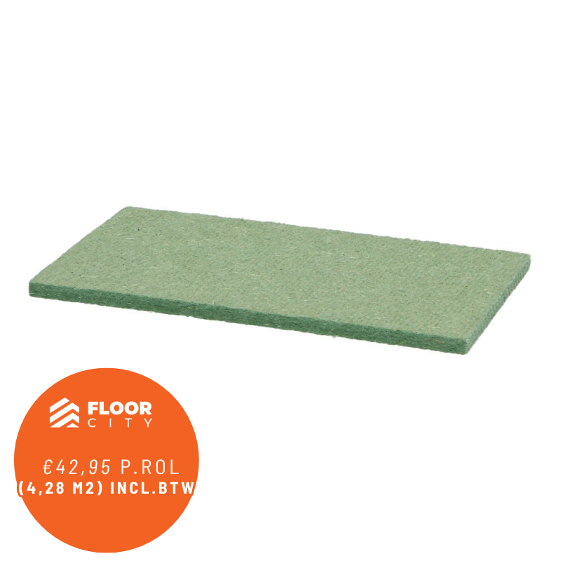 Groene ondervloerplaat 4 mm (4,28 m2) Incl.BTW