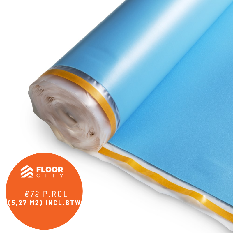 Blue Floor 10 dB & geschikt voor vloerverwarming ondervloer laminaat 2 mm (2,27 m2) Incl.BTW