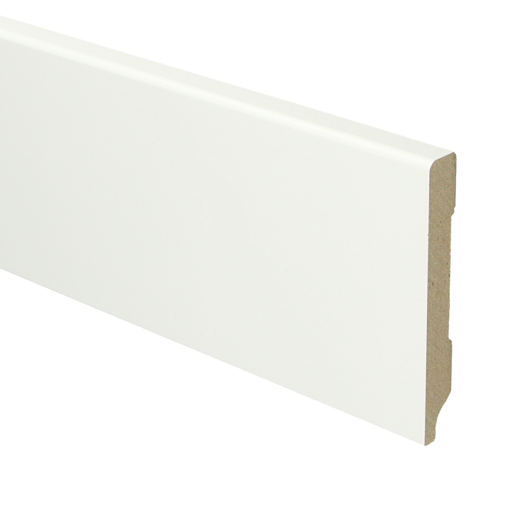 949 MDF Moderne plint 90x12 voorgelakt RAL 9016