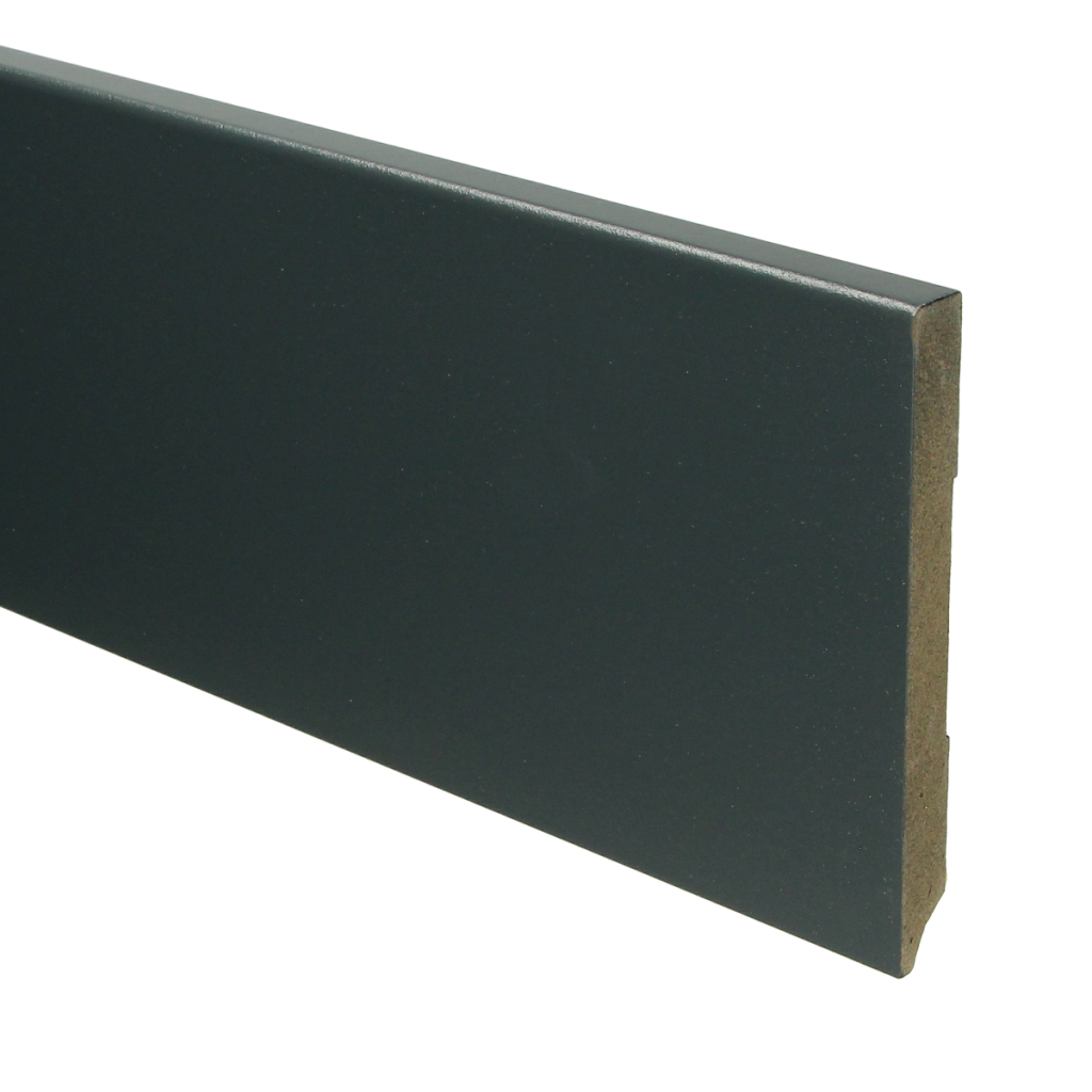 956 MDF Moderne plint 120x12 voorgelakt RAL 7016