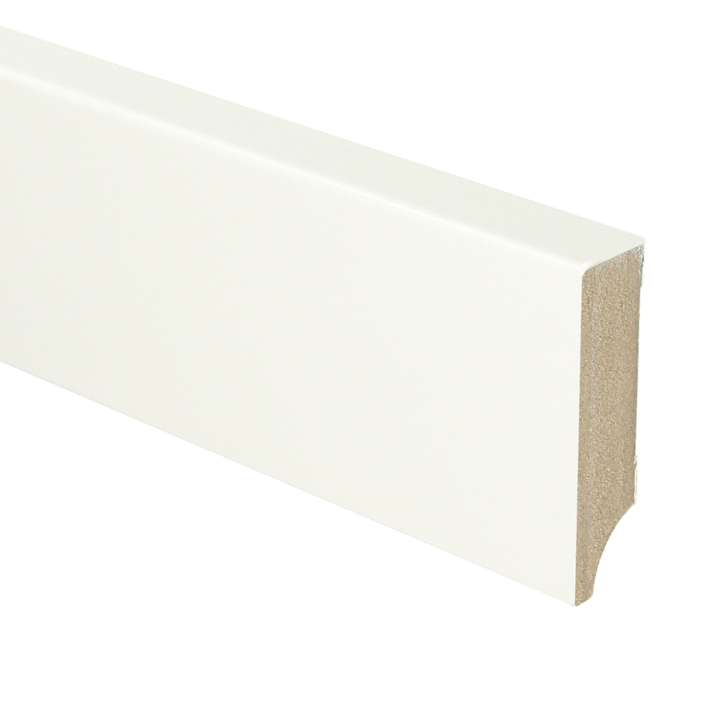 962 MDF Moderne plint 70x18 voorgelakt RAL 9016