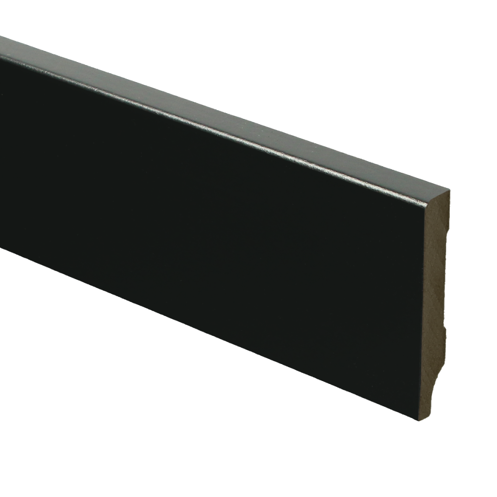 966 MDF Moderne plint 55x9 voorgelakt RAL 9005