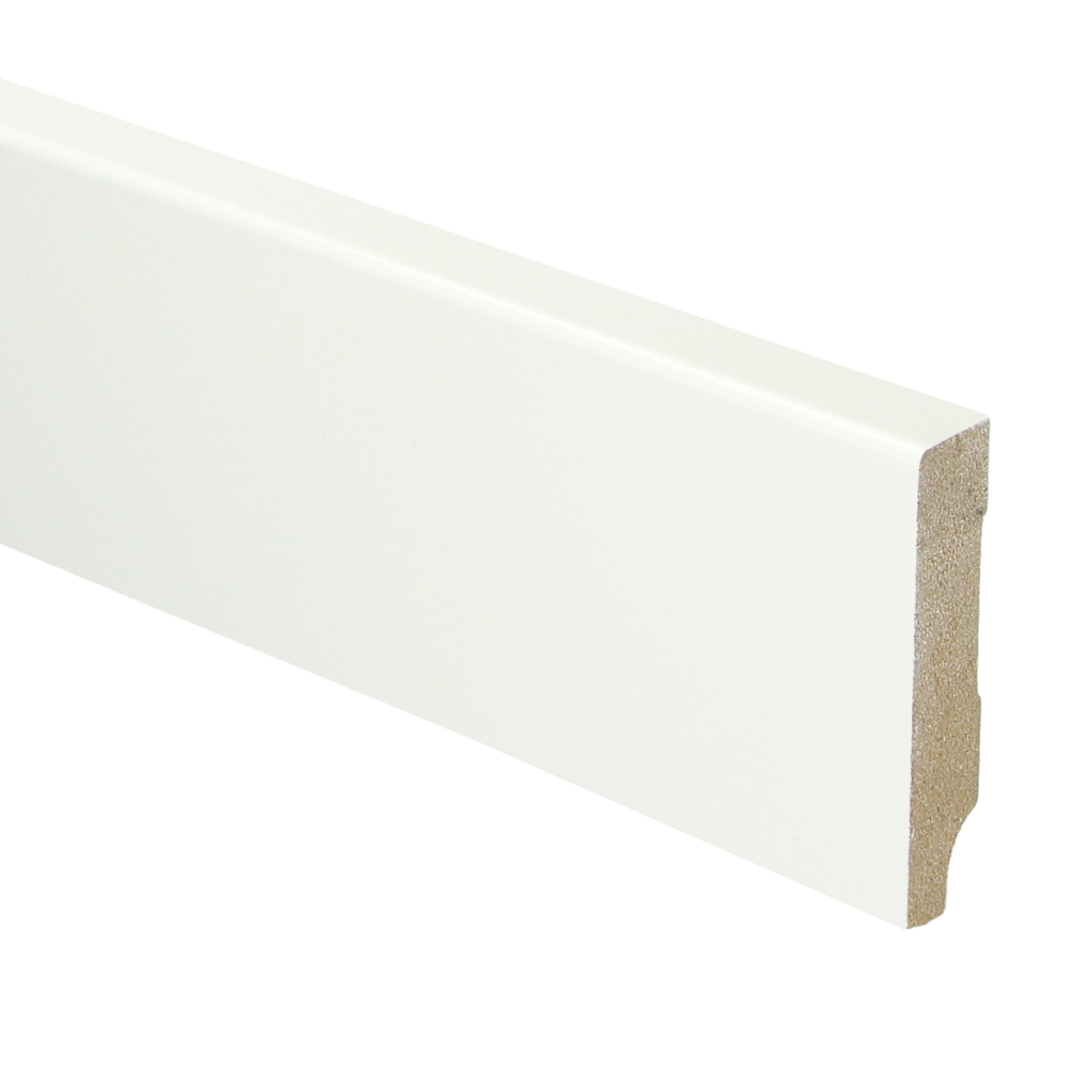 973 MDF Moderne plint 55x12 voorgelakt RAL 9016