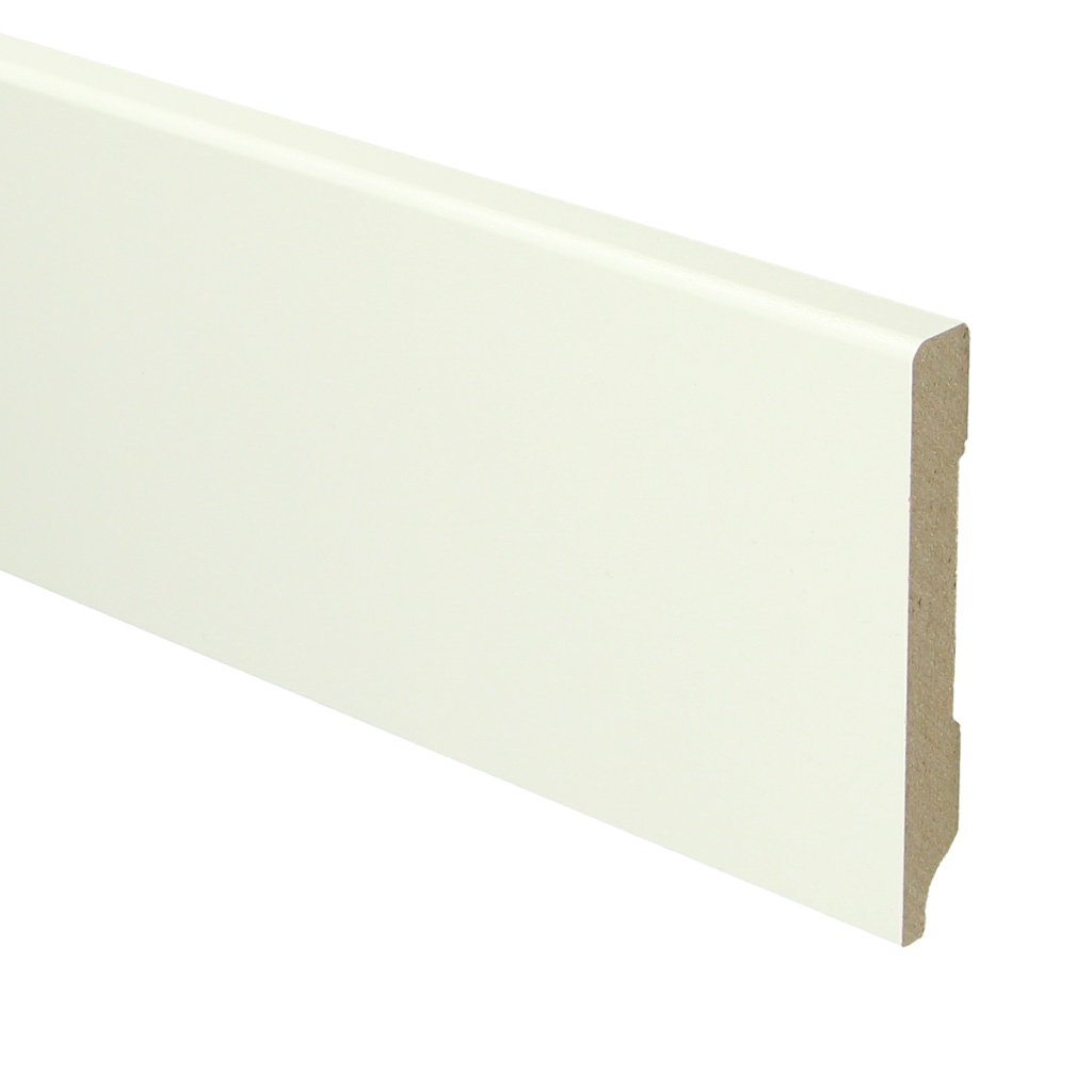 028 MDF Moderne plint 90x12 wit voorgelakt RAL 9010