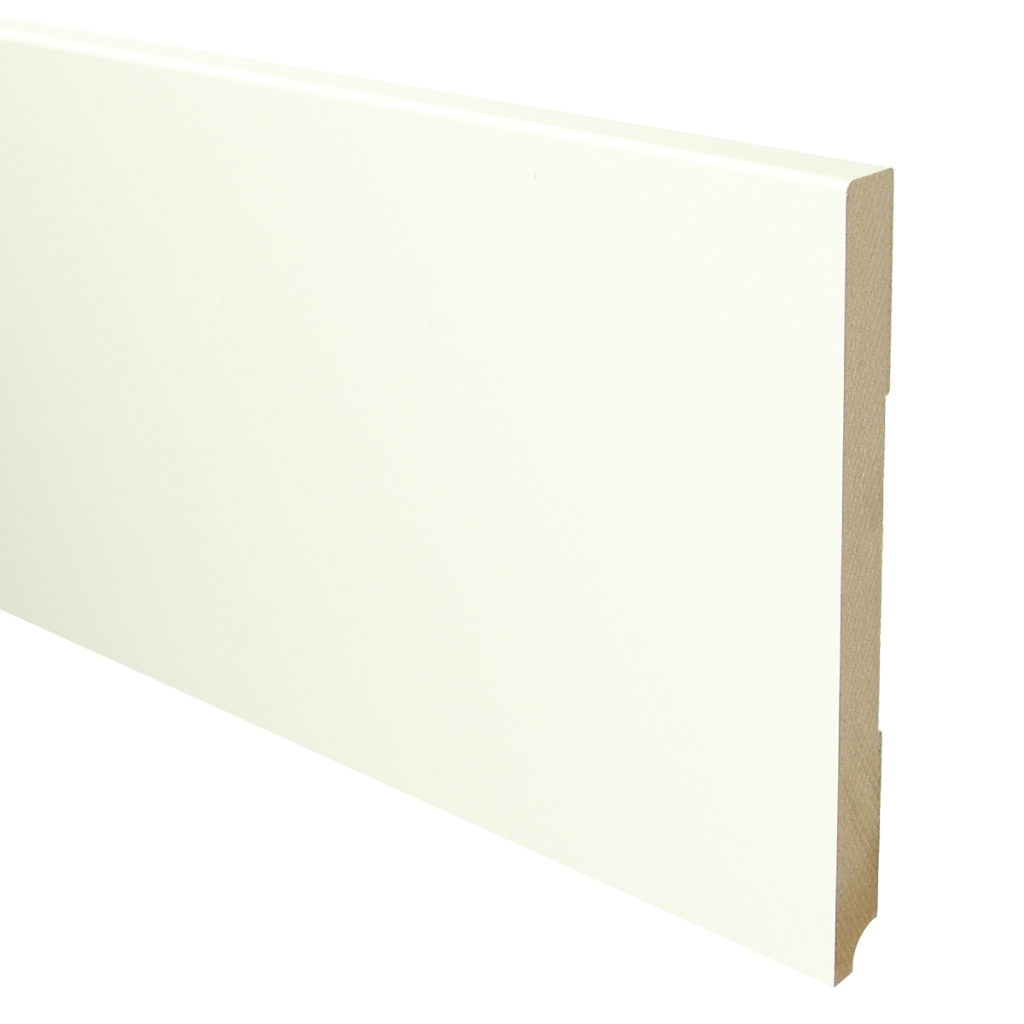 039 MDF Moderne plint 190x15 wit voorgelakt RAL 9010