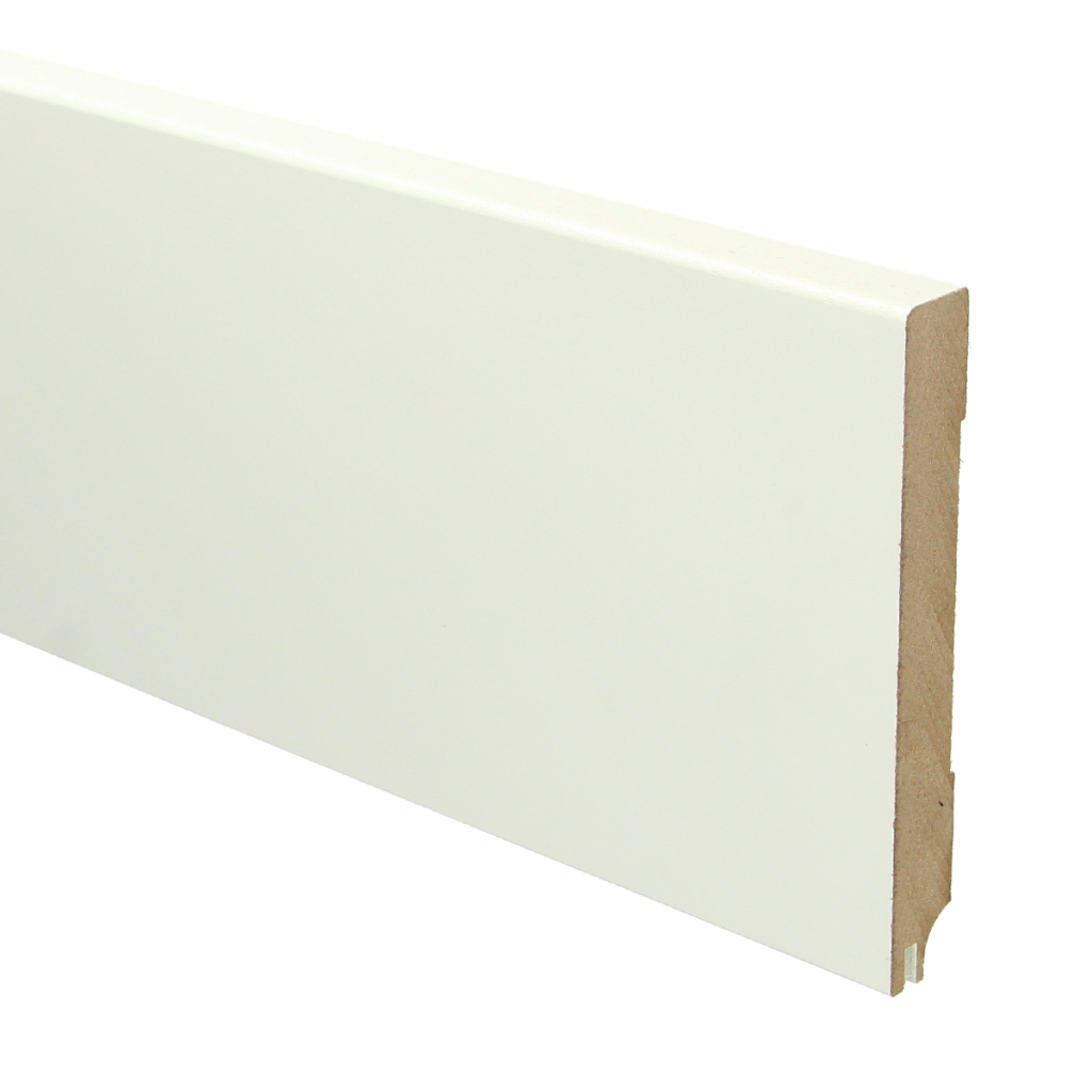 333 MDF Moderne plint 120x15 RAL 9010 + uitsparing