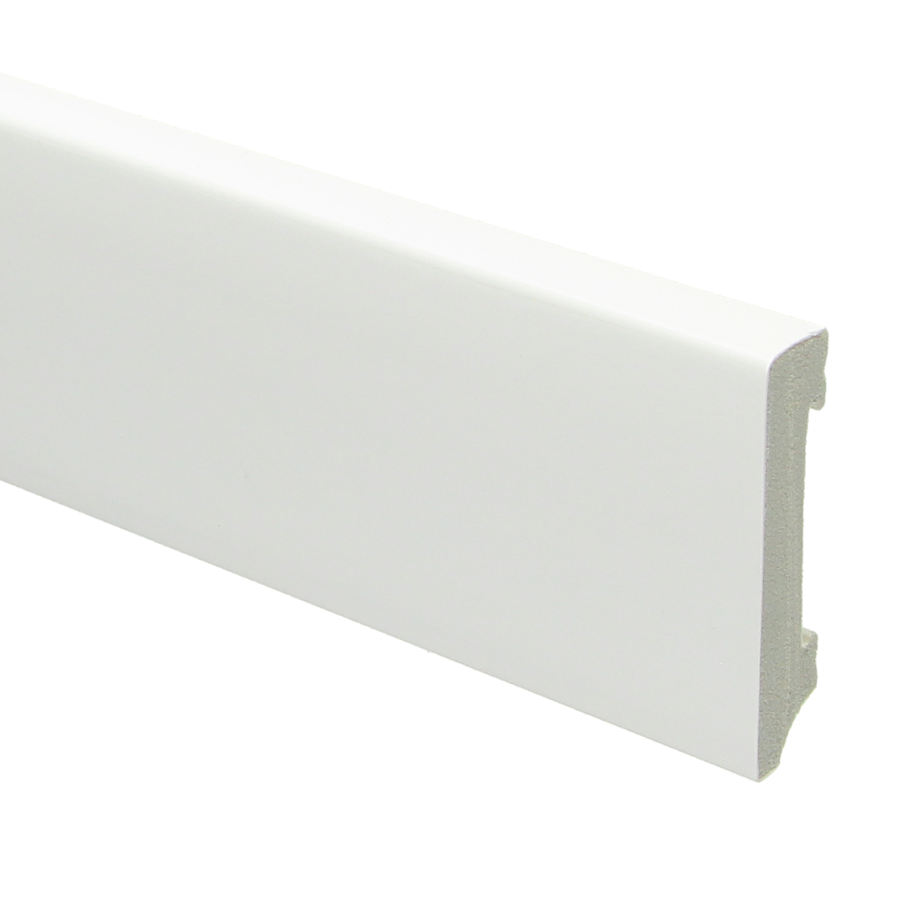 731 Watervaste kunststof Moderne plint 70x15 wit 2.4 meter