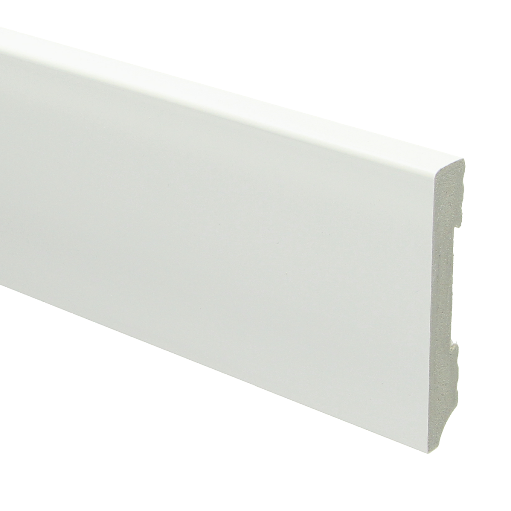 732 Watervaste kunststof Moderne plint 90x15 Wit 2.4 meter